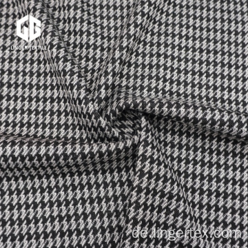 Houndstooth Design Gestrickter Jacquardstoff für Kleidung